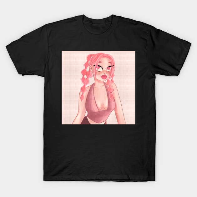 Girl in Pink T-Shirt by camillekayart
